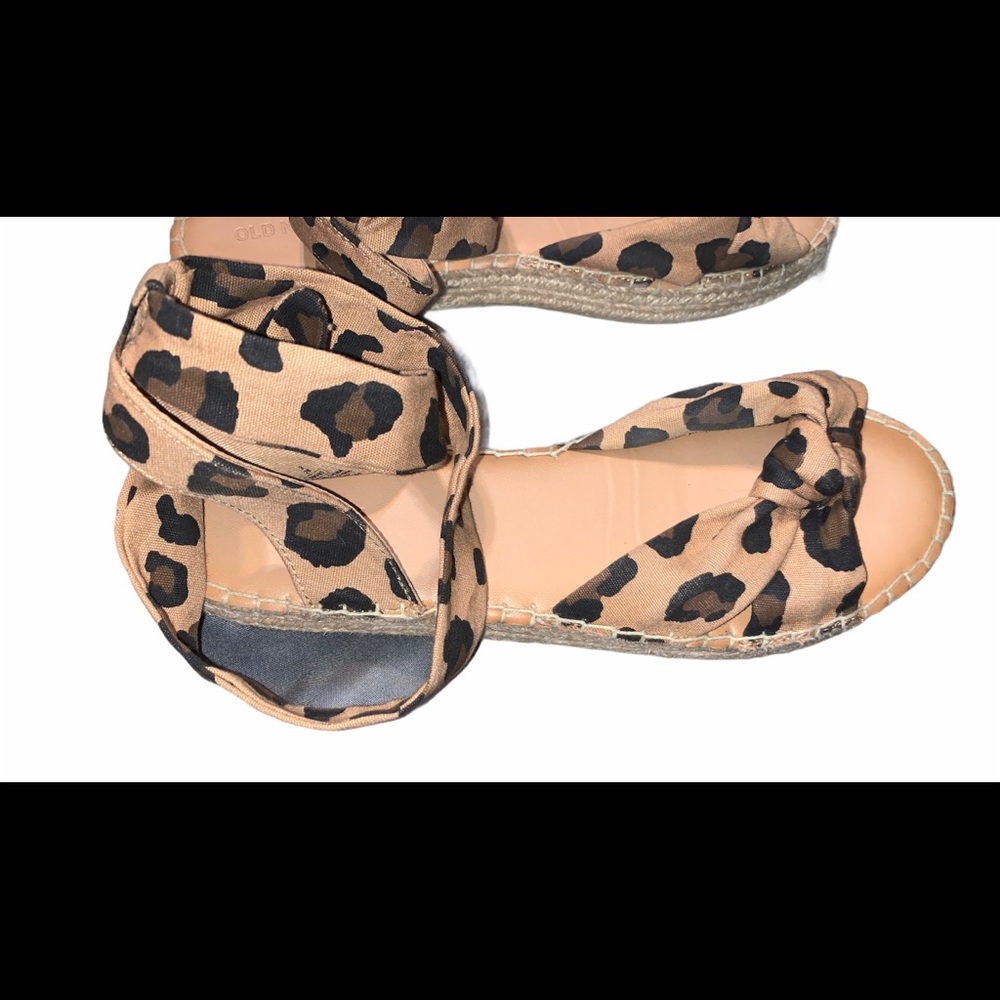 Cheetah print (tie around the ankle) sandals